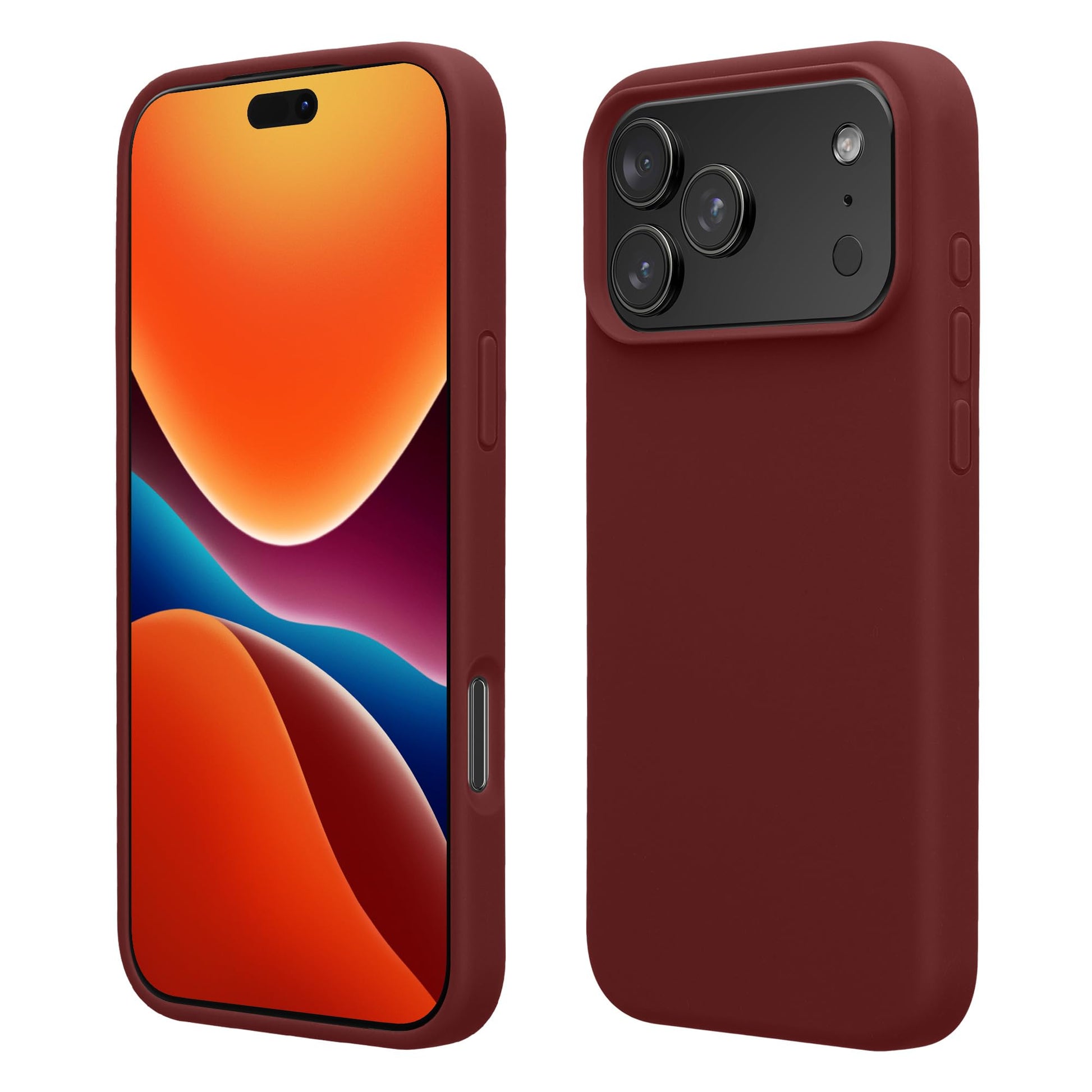 kwmobile Case Compatible with Apple iPhone 17 Pro Case - TPU Silicone Phone Cover with Soft Finish - Bordeaux Violet