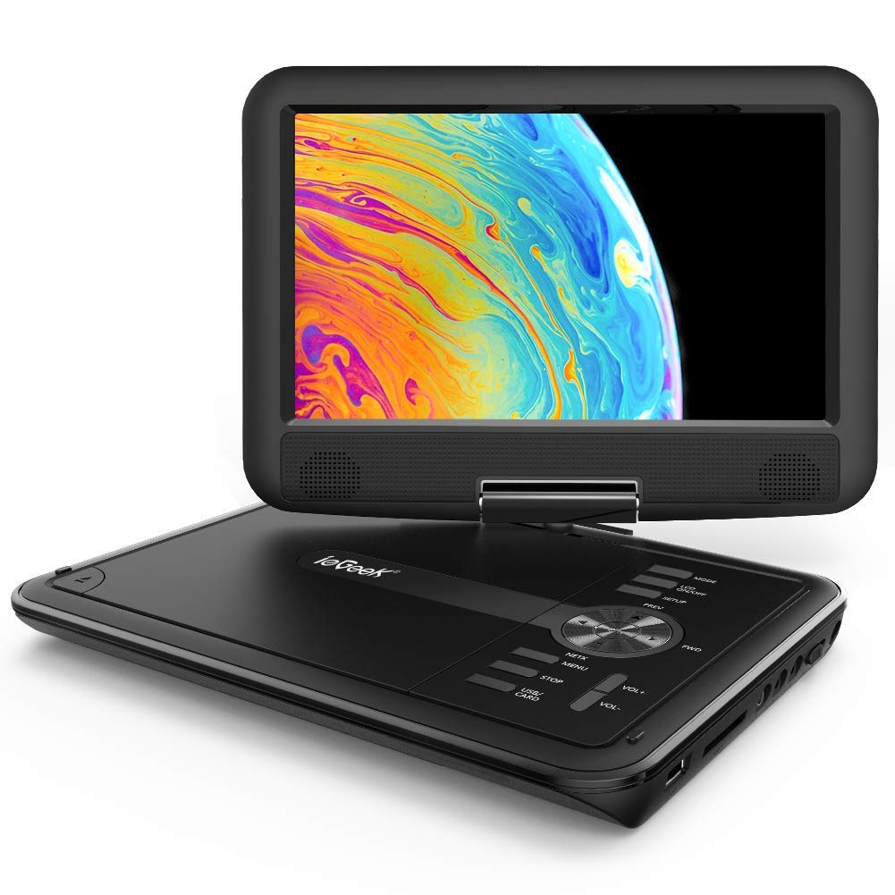 ieGeek 11.5 Portable DVD Player for Kids and Car, 9.5 Eye-Protective Screen with 5 Hours Rechargeable Battery, Support Sync TV/U