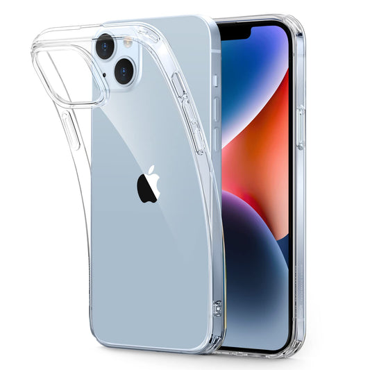ESR Clear Case for iPhone 14 Plus Case, Shockproof Thin Silicone Cover, Yellowing-Resistant Slim Transparent TPU Phone Case, Pro