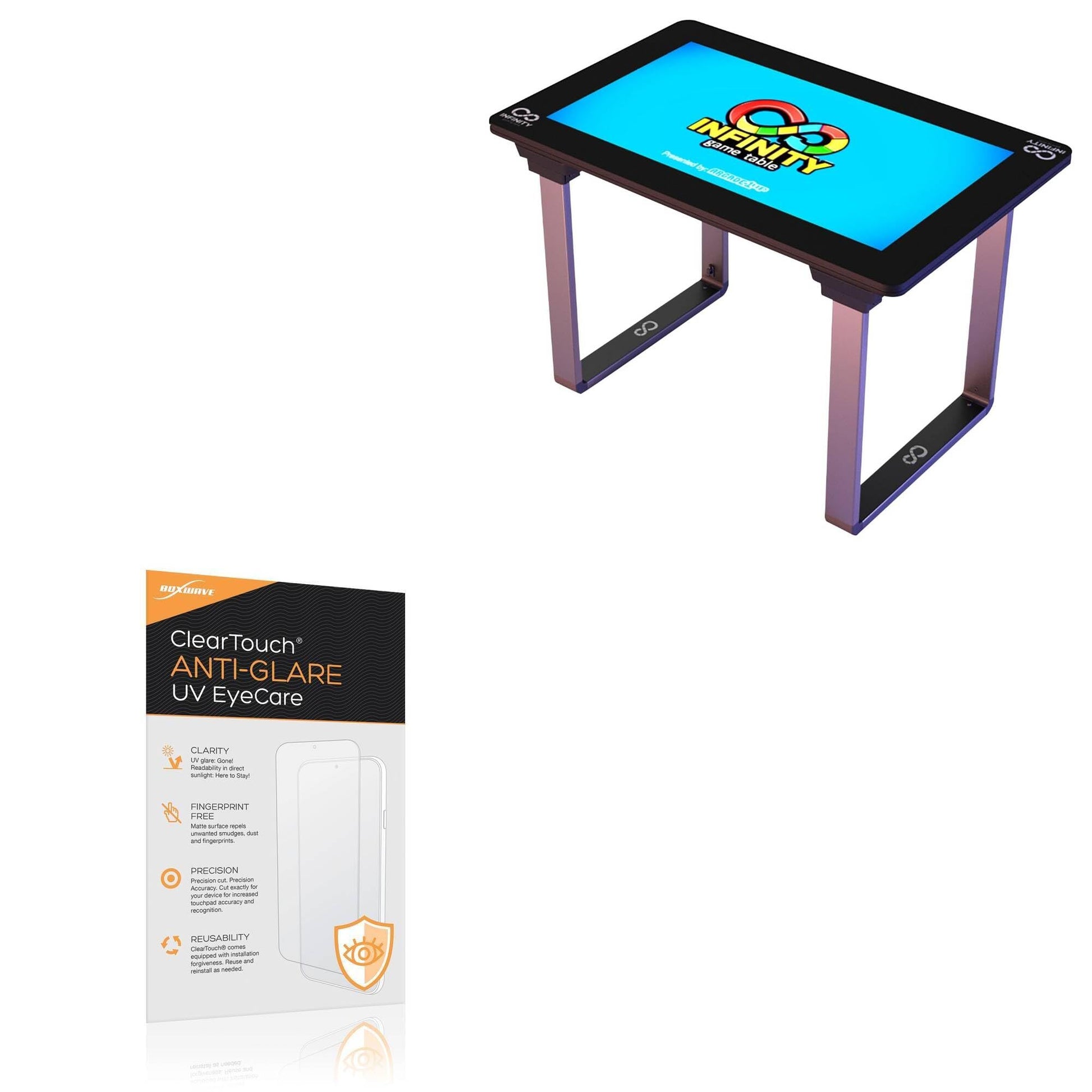 BoxWave Screen Protector Compatible With Arcade1Up Infinity Game Table (32 in) - ClearTouch Anti-Glare Anti-UV EyeCare (2-Pack),