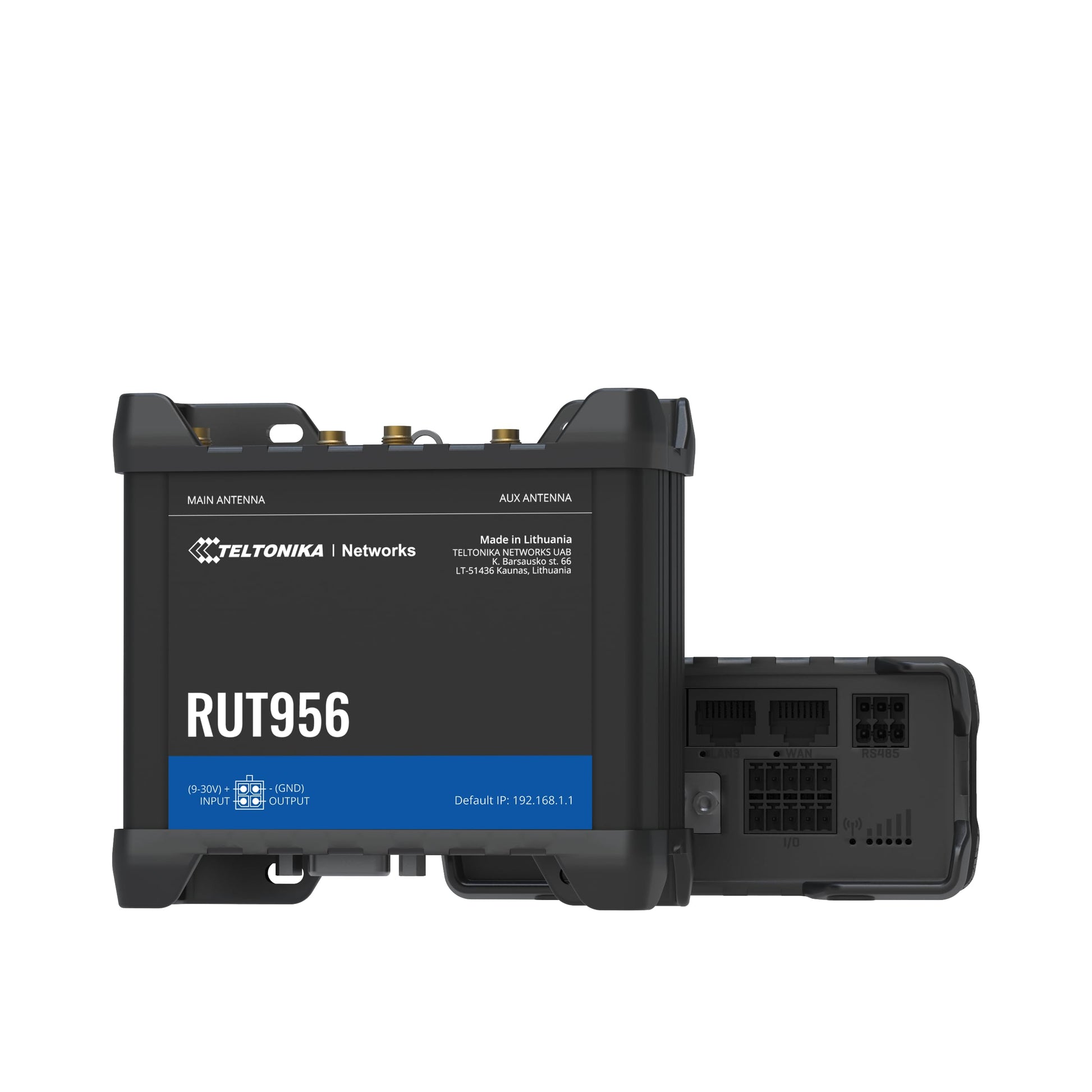 RUT956 (EU) 4G LTE Router Teltonika RUT956, Cellular, RUT956 (Teltonika RUT956, Cellular Network Router, Black, Aluminium, Plast