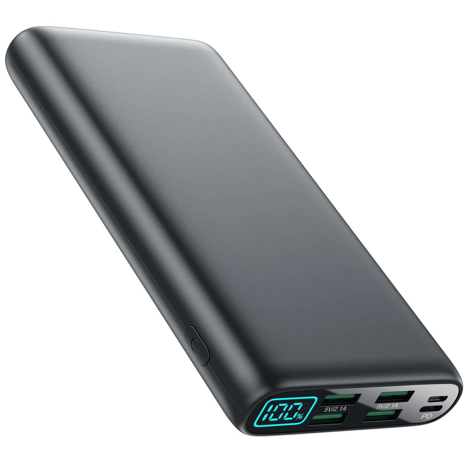 Portable Charger 38800mAh,LCD Display Power Bank,5 USB Outputs Battery Pack Backup, USB-C in&out Dual Input Phone Charging Compa
