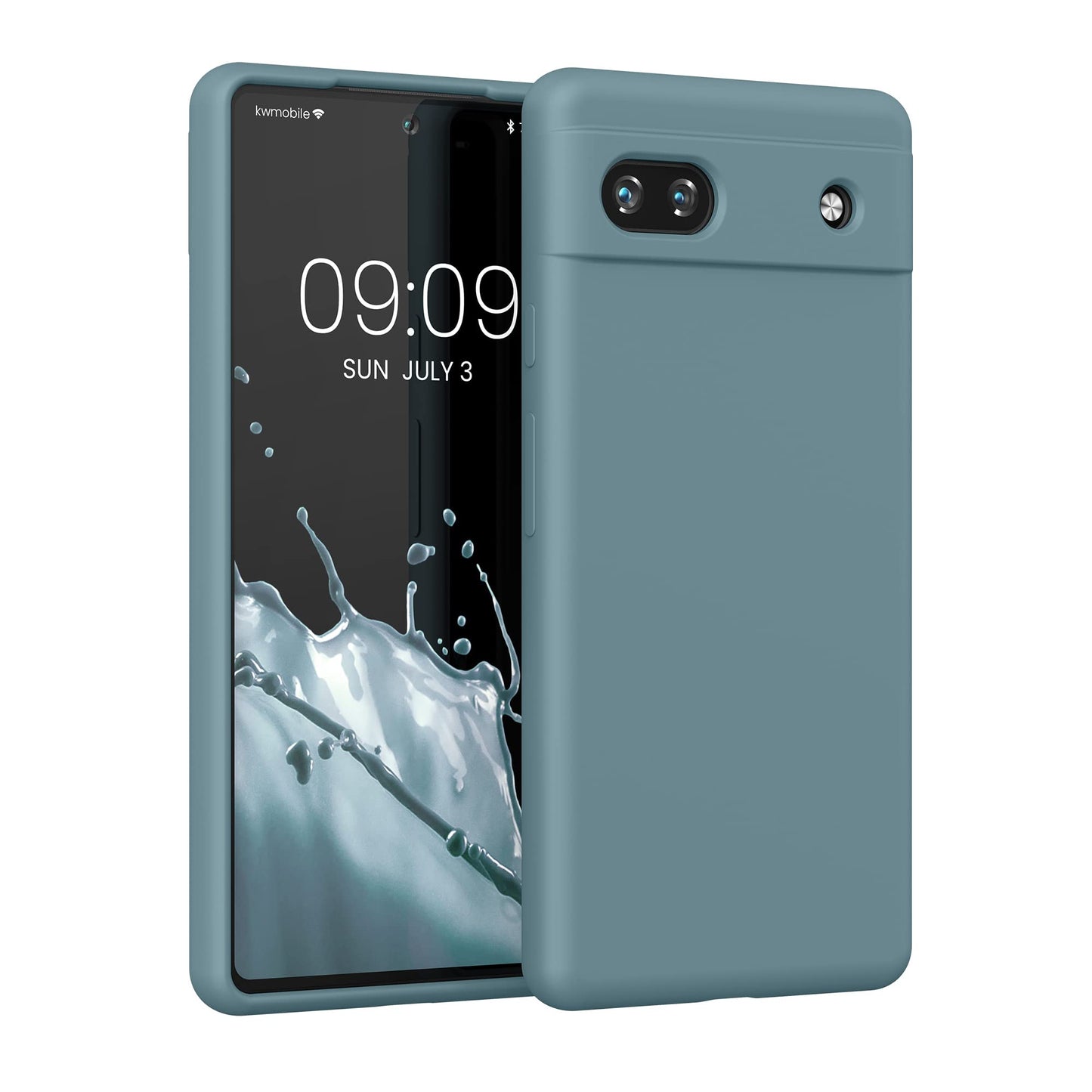 kwmobile Case Compatible with Google Pixel 6a Case - TPU Silicone Phone Cover with Soft Finish - Arctic Night