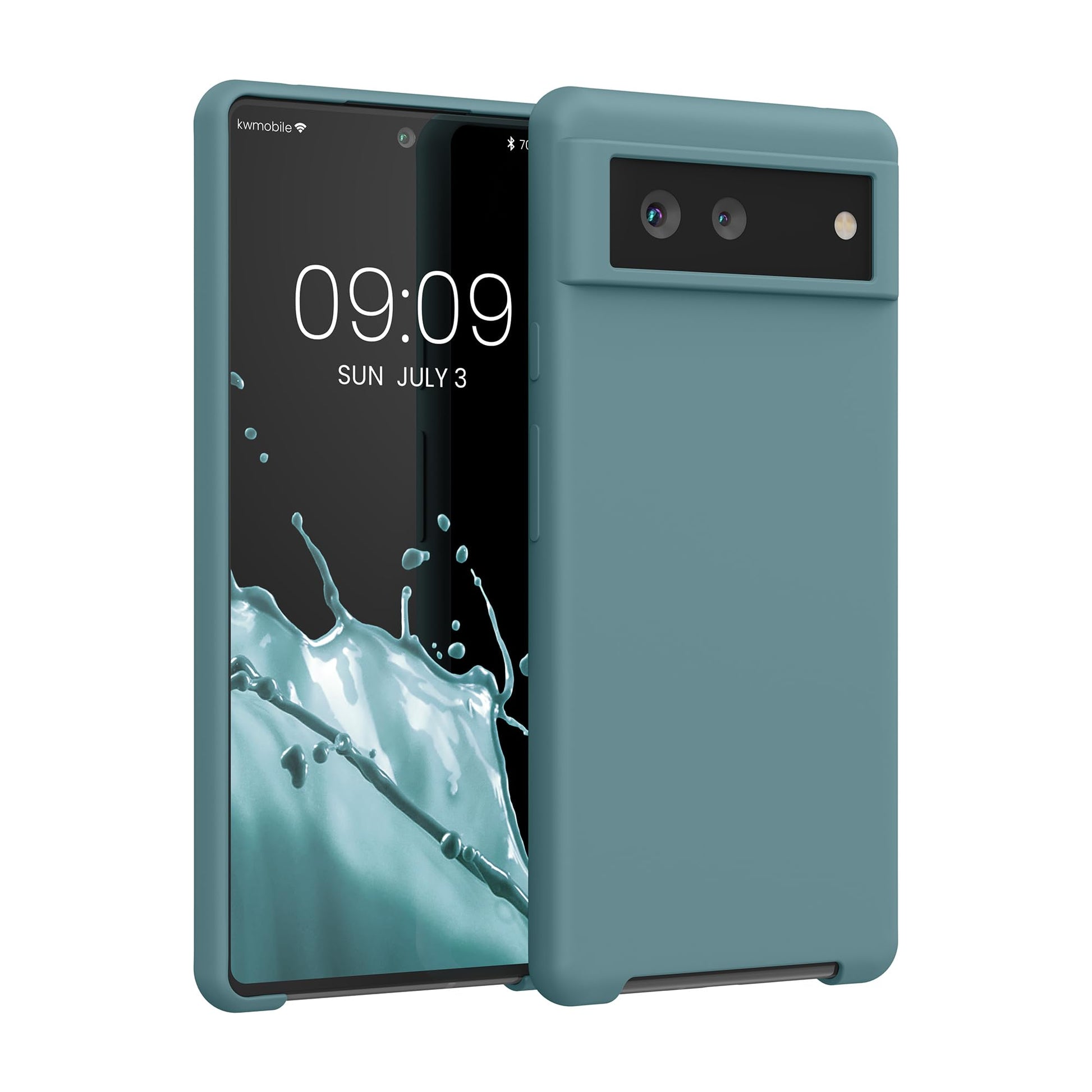 kwmobile Case Compatible with Google Pixel 6 Case - TPU Silicone Phone Cover with Soft Finish - Antique Stone