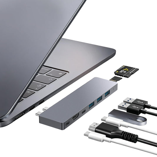 ZanBix USB C Hub,8 in 2 USB Adapter for MacBook Pro Air,Thunderbolt 4 Dock 100W PD, 40Gbps, 4K HDMI, USB C 3.0, 3 USB A 3.0, SD/