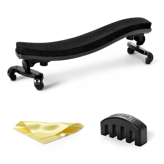 Ergonomic Violin Shoulder Rest for Students & Beginners - Lightweight Adjustable Fit for 4/4 & 3/4 Violins - Soft EVA Padding, S