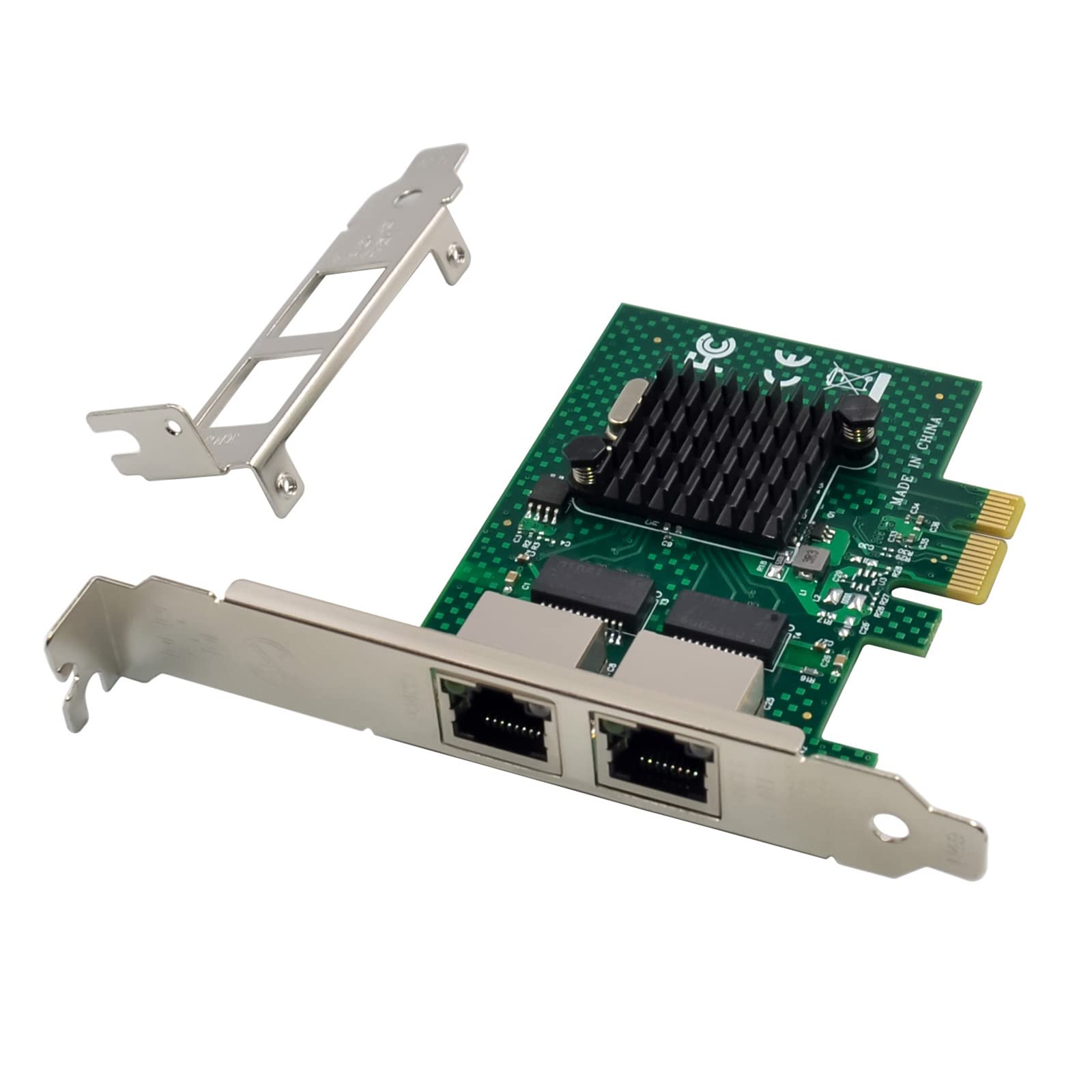 Dual-Port PCIe Gigabit Ethernet Server Adapter with NetXtreme BCM5720-2P Chipset PCI Express 1000M Network LAN Card for Windows