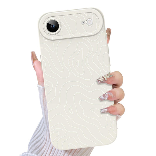 TEAUGHT Compatible with iPhone Air Case 2025 Cute Pattern Wave Ripple Shockproof Silicone Soft Camera Protection for Girls Women