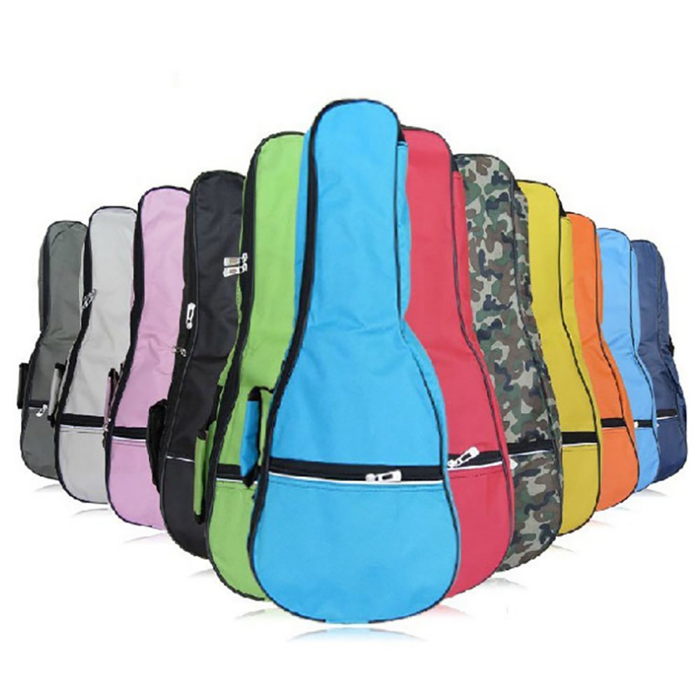 HOT SEAL Waterproof Durable Colorful Ukulele Case Bag with Storage (23/24in, orange)