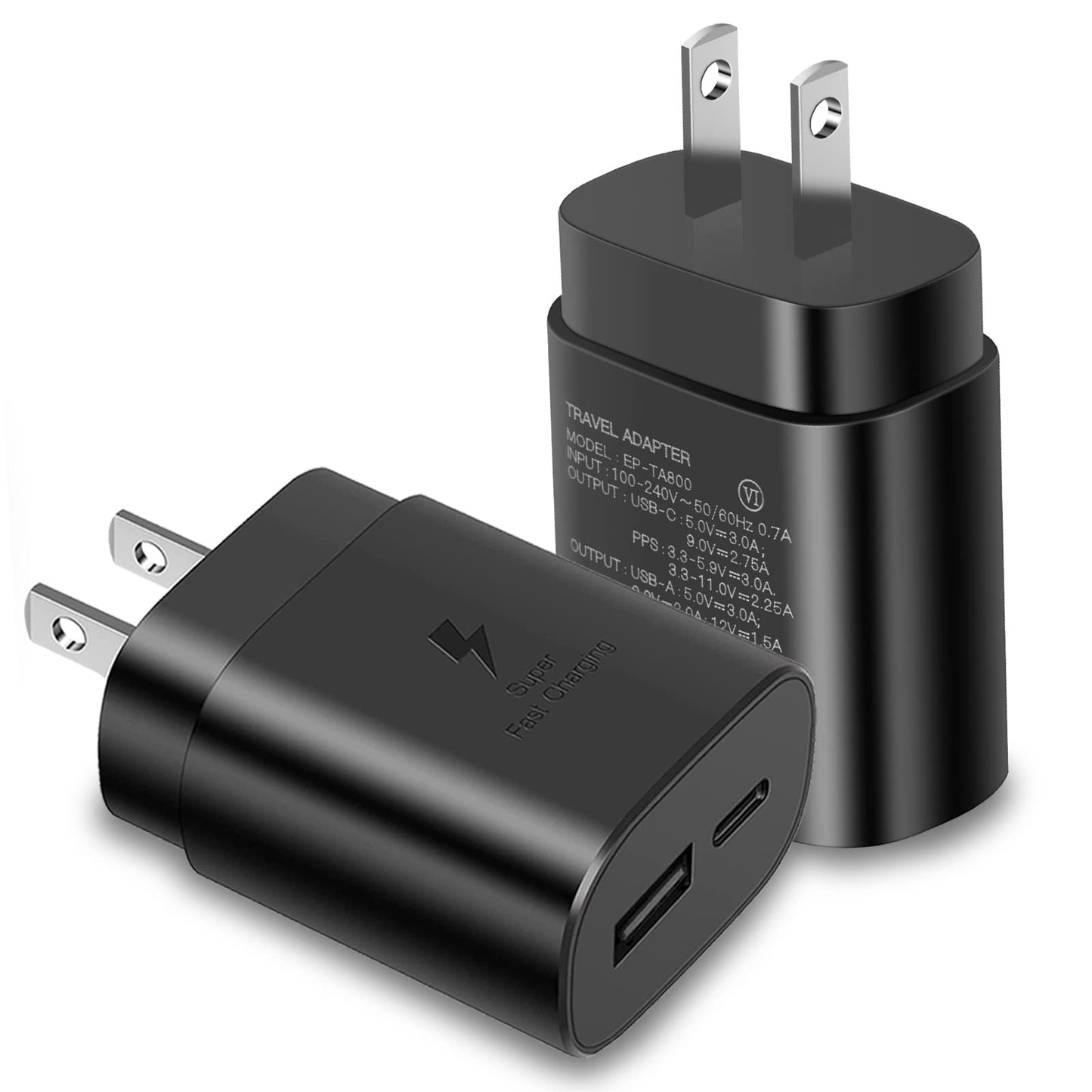 USB C Wall Charger, 25W Super Fast Charger Type C Charger Block for Samsung Galaxy S25/S24/S23/S23 Ultra/S23+/S22/S22 Ultra/S22+