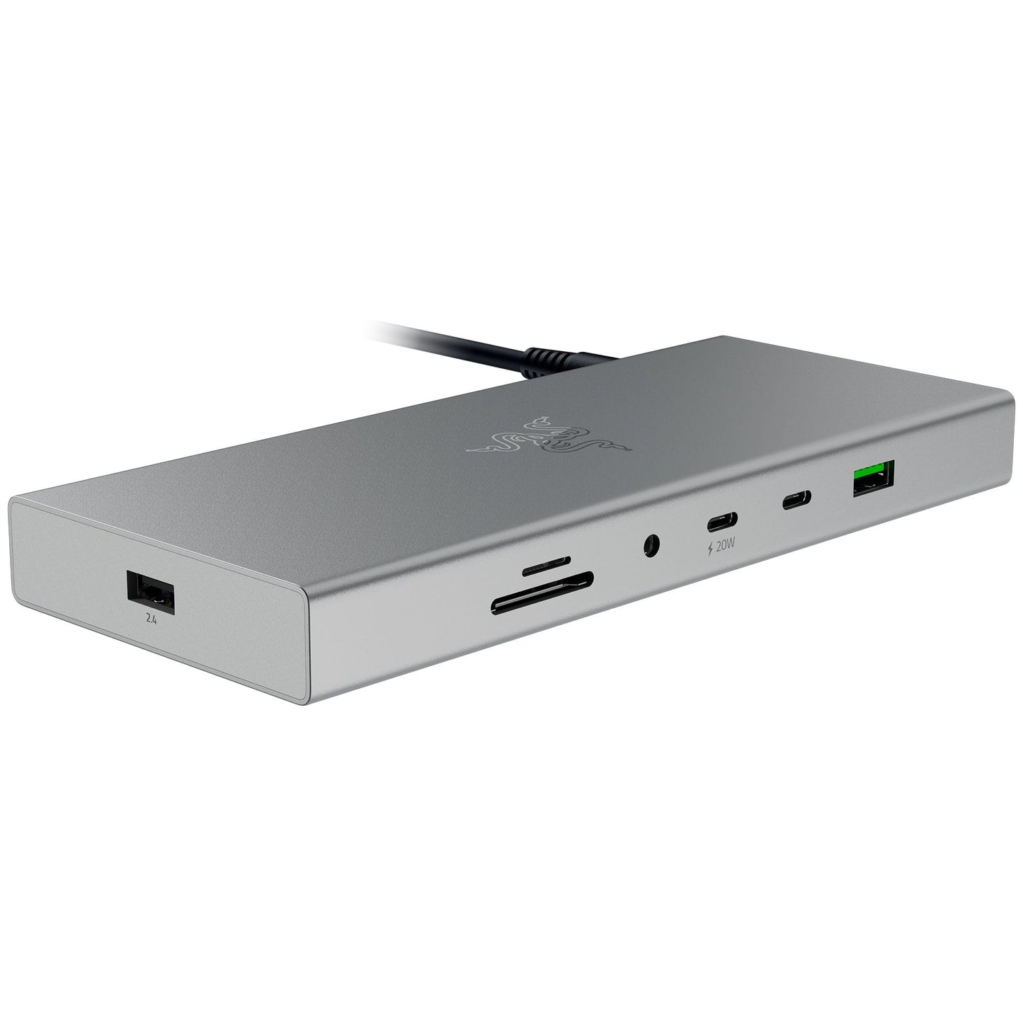 Razer USB 4 Dock: 14 Ports (Type C, Type A, HDMI, DP, Ethernet, SD, 3.5mm) - Dual Monitor Up to 4K 120 Hz - Laptop & Phone Fast
