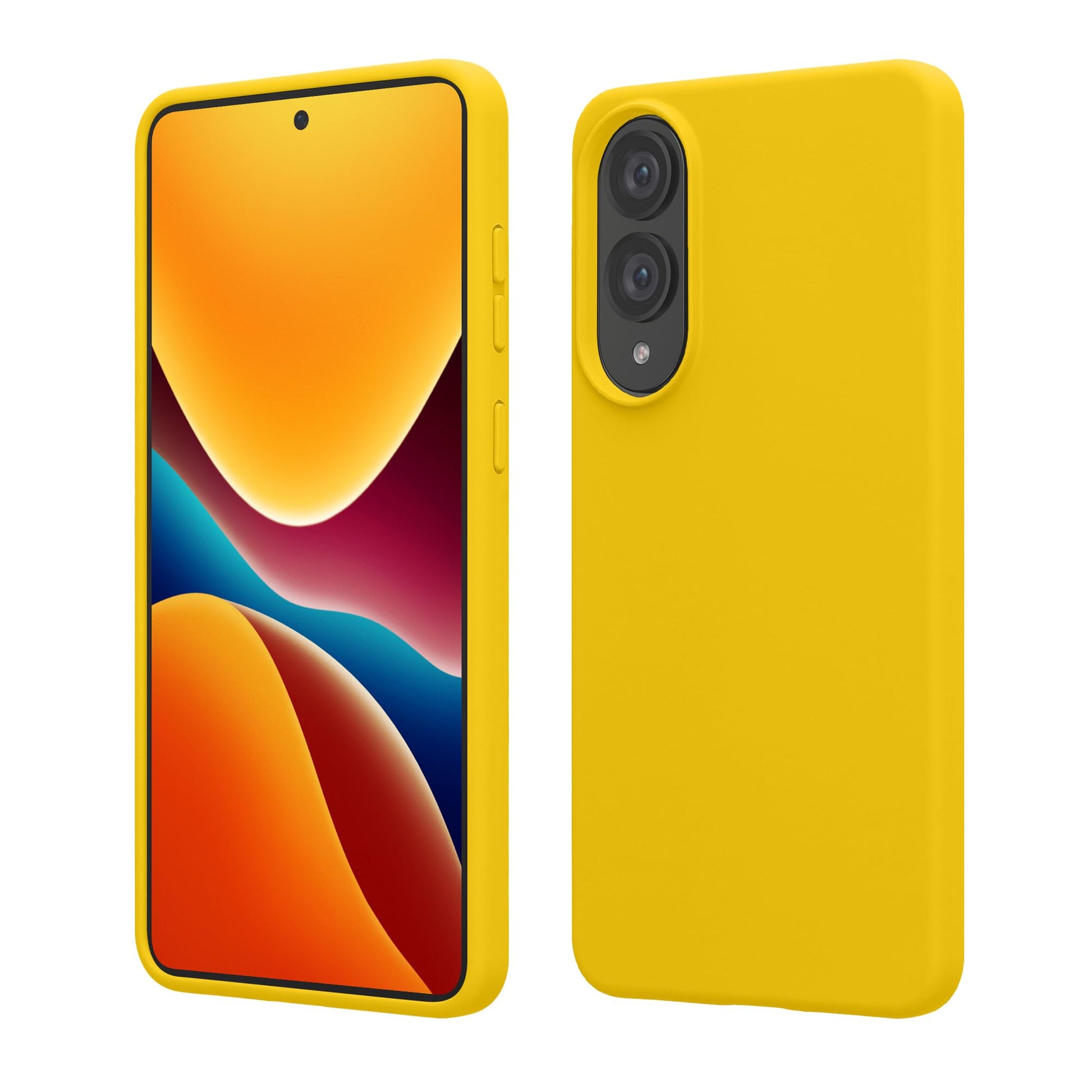 kwmobile Case Compatible with Samsung Galaxy S25 Edge Case - TPU Silicone Phone Cover with Soft Finish - Radiant Yellow
