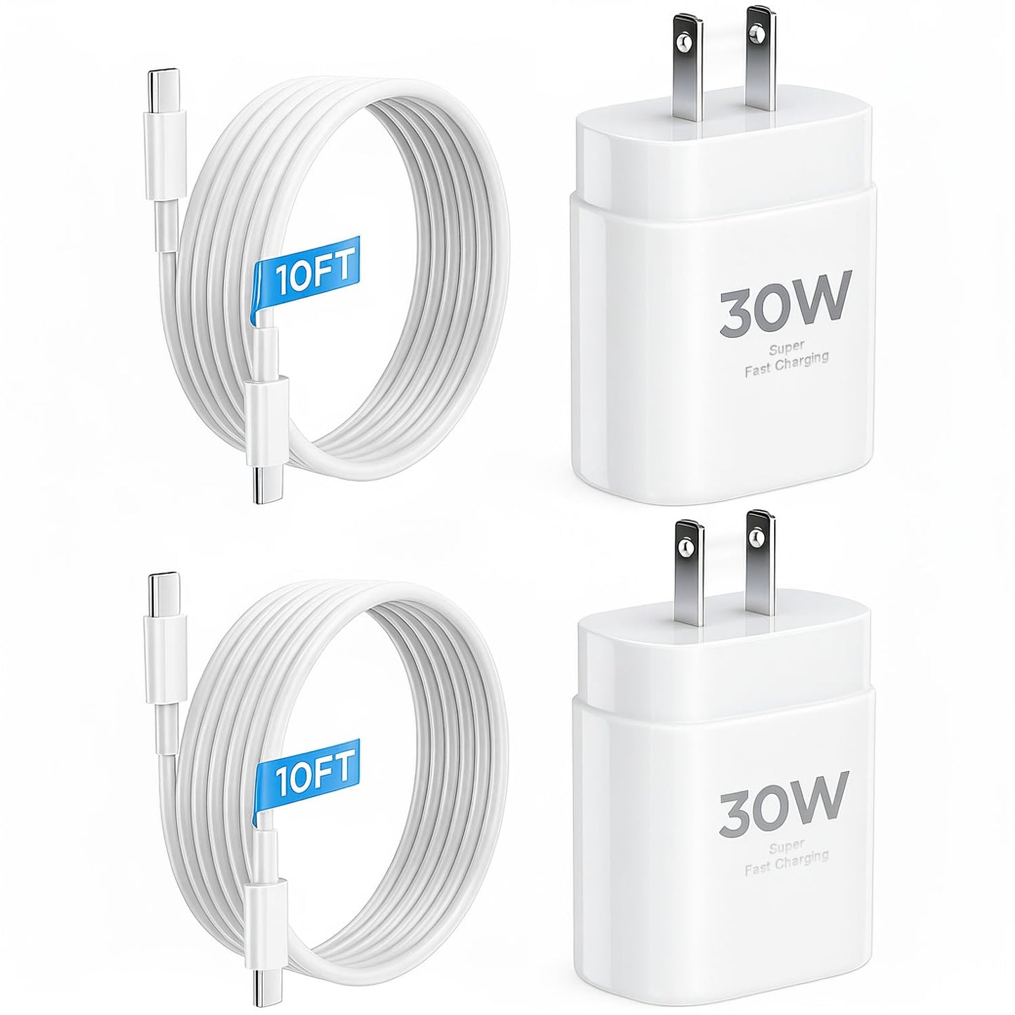 iPhone 17 16 15 Charger Fast Charging 10FT Cable, 30W USB C Charger Block for i Phone 15 16 16e 17 Air Plus Pro Max/iPad Pro/Air