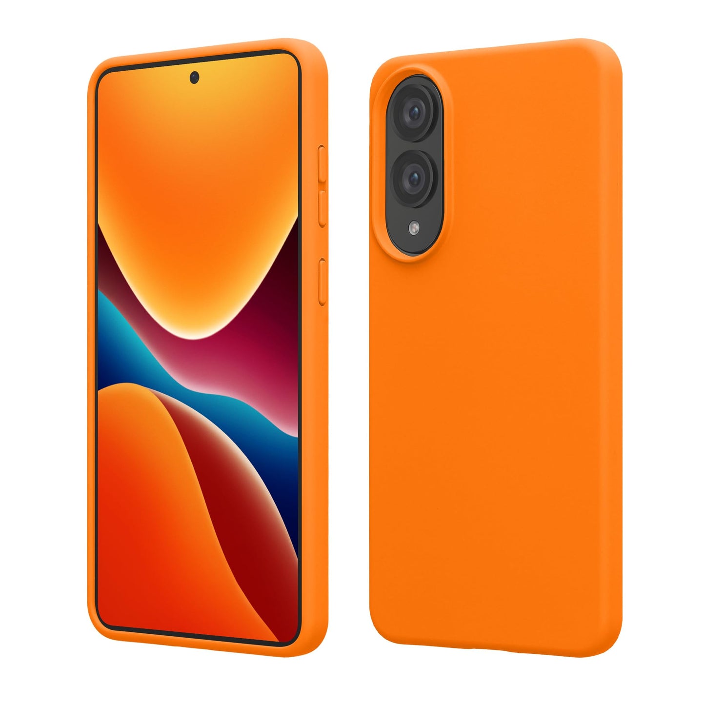 kwmobile Case Compatible with Samsung Galaxy S25 Edge Case - TPU Silicone Phone Cover with Soft Finish - Fruity Orange