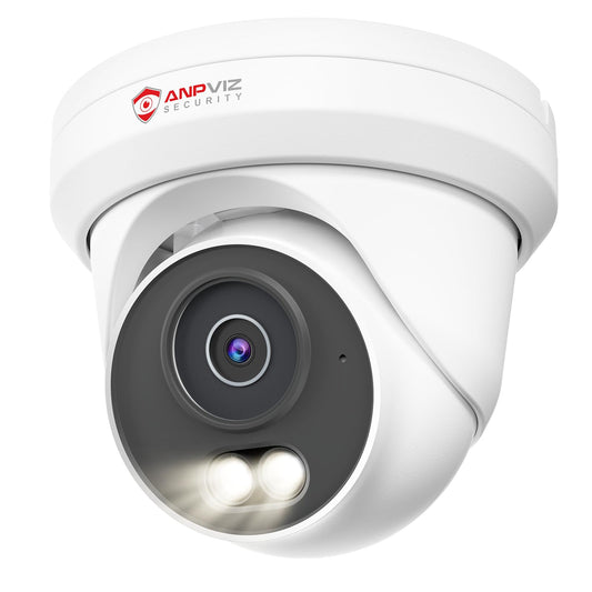 Anpviz 6MP PoE IP Camera, 3K Full Metal Turret Security IP Camera Outdoor Indoor, Smart Dual Light Color Night Vision, AI Human