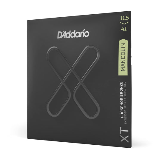 DAddario Mandolin Strings, XT Phosphor Bronze Coated, XTM11541, Medium/Heavy 11.5-41, 8-String Set, Pack of 1