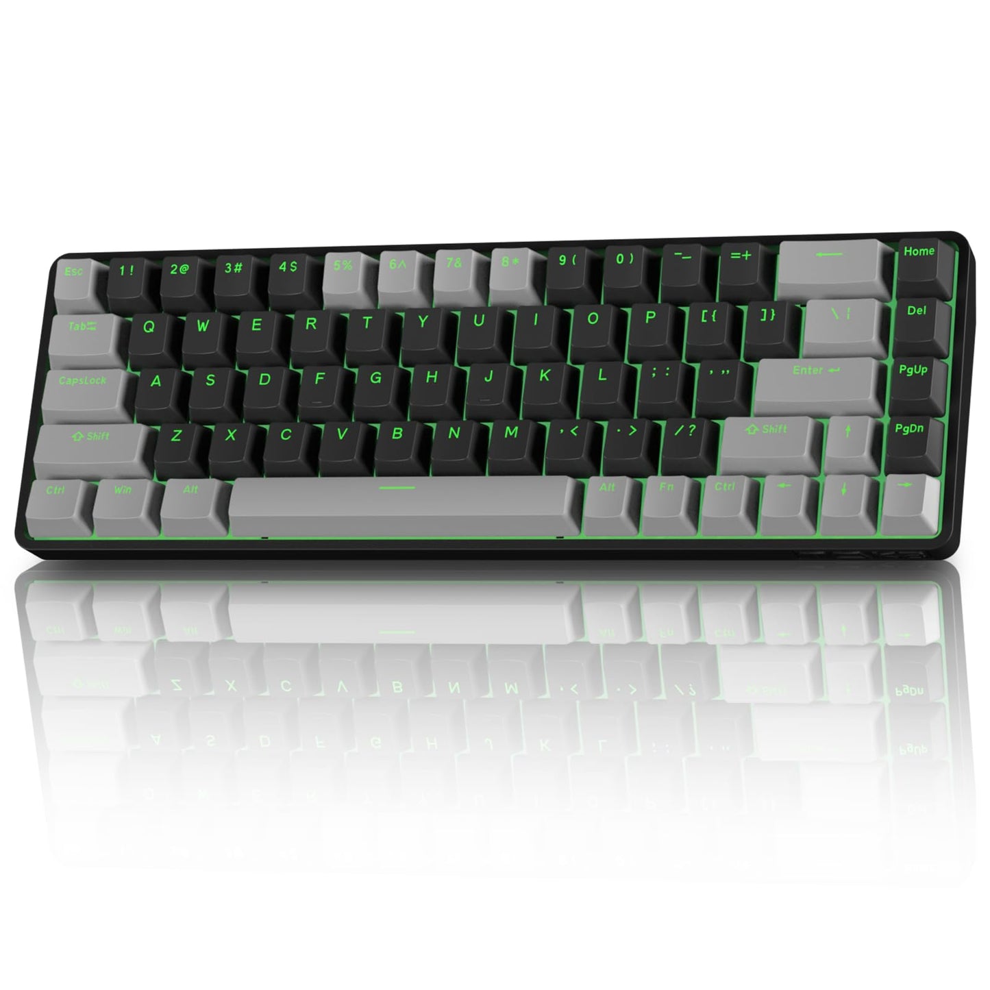 TMKB T68 60% Wireless Mechanical Gaming Keyboard, Tri-Mode BT5.0/2.4GHz/USB-C with Red Linear Switch, RGB Backlight, Anti-Ghosti