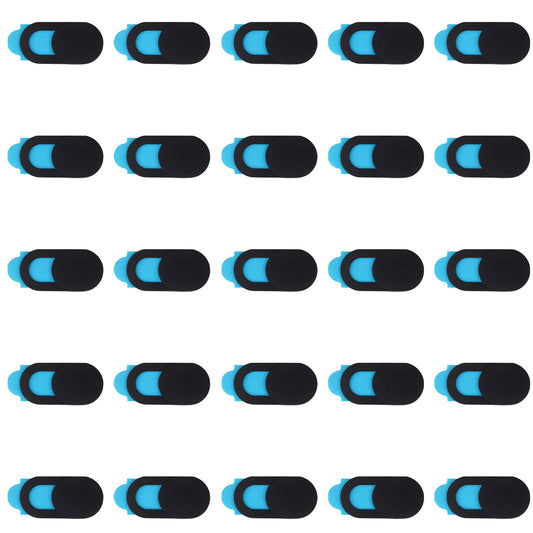 Webcam Cover Slide (25-Pack) - Ultra-Thin Privacy Camera Blocker for MacBook, iPhone, iPad, Laptop, PC & Smartphones - Black