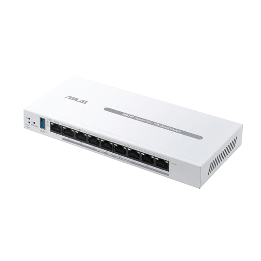 ASUS ExpertWiFi EBG19P Gigabit PoE+ VPN Wired Router, 8 PoE+ Ports, 123W, Up to 3 WAN ethernet Ports+ 1 USB WAN, Perfect for APs
