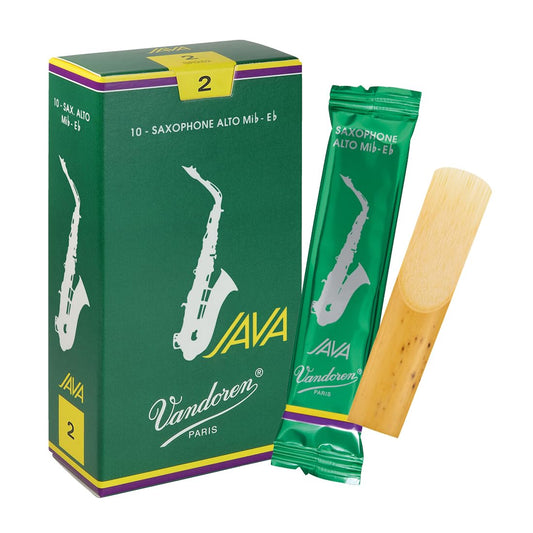 Vandoren Alto Saxophone Reed, JAVA Green (SR262)