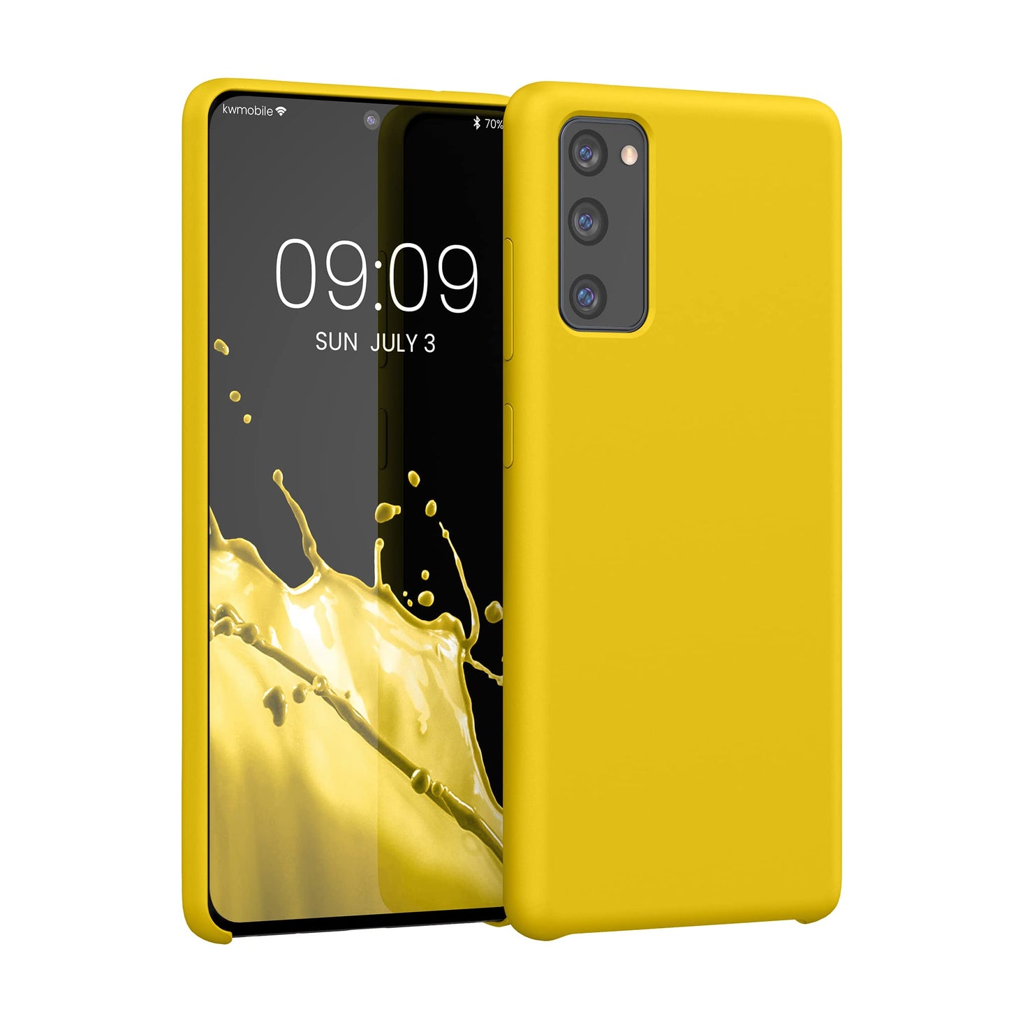kwmobile Case Compatible with Samsung Galaxy S20 FE Case - TPU Silicone Phone Cover with Soft Finish - Radiant Yellow