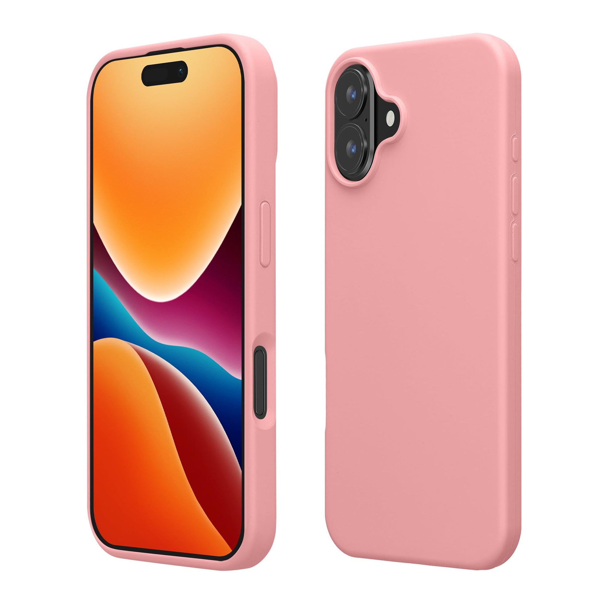 kwmobile Case Compatible with Apple iPhone 16 Plus Case - TPU Silicone Phone Cover with Soft Finish - Light Pink