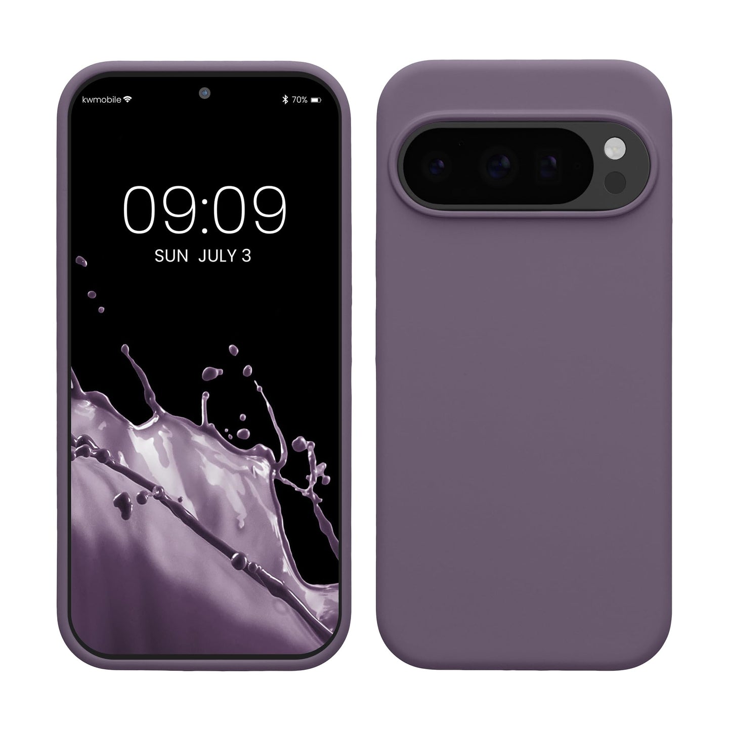 kwmobile Case Compatible with Google Pixel 10 / Pixel 10 Pro Case - TPU Silicone Phone Cover with Soft Finish - Pale Iris