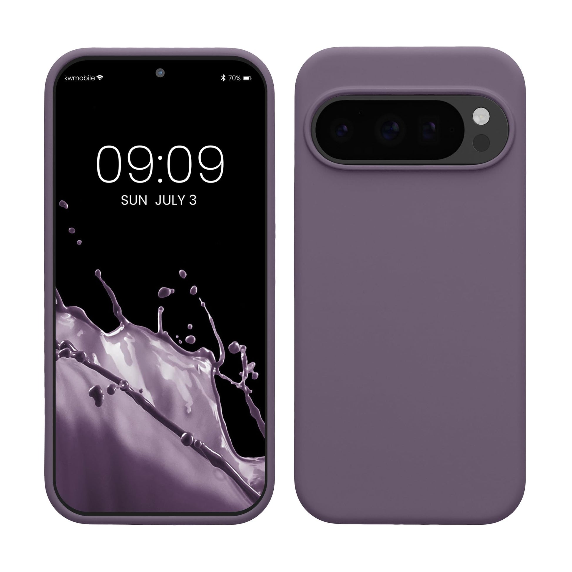 kwmobile Case Compatible with Google Pixel 10 / Pixel 10 Pro Case - TPU Silicone Phone Cover with Soft Finish - Pale Iris