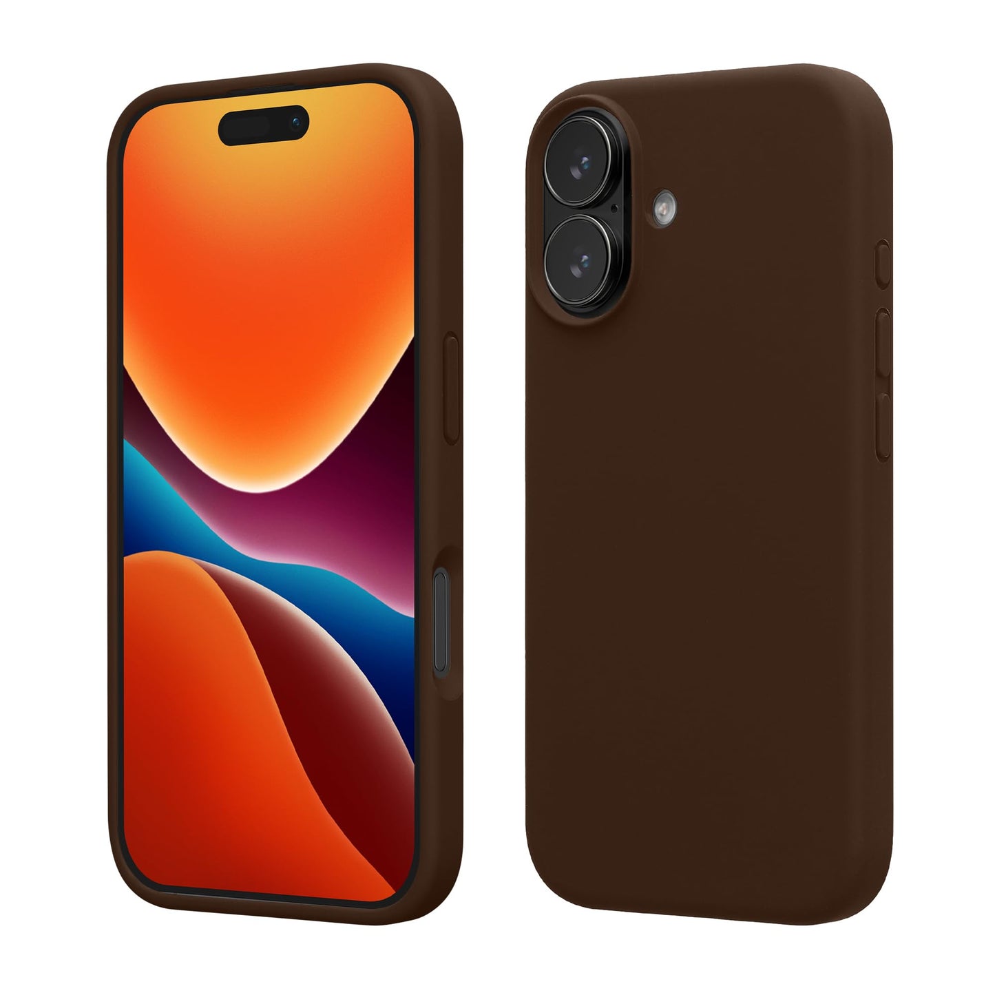 kwmobile Case Compatible with Apple iPhone 17 Case - TPU Silicone Phone Cover with Soft Finish - Chocolate