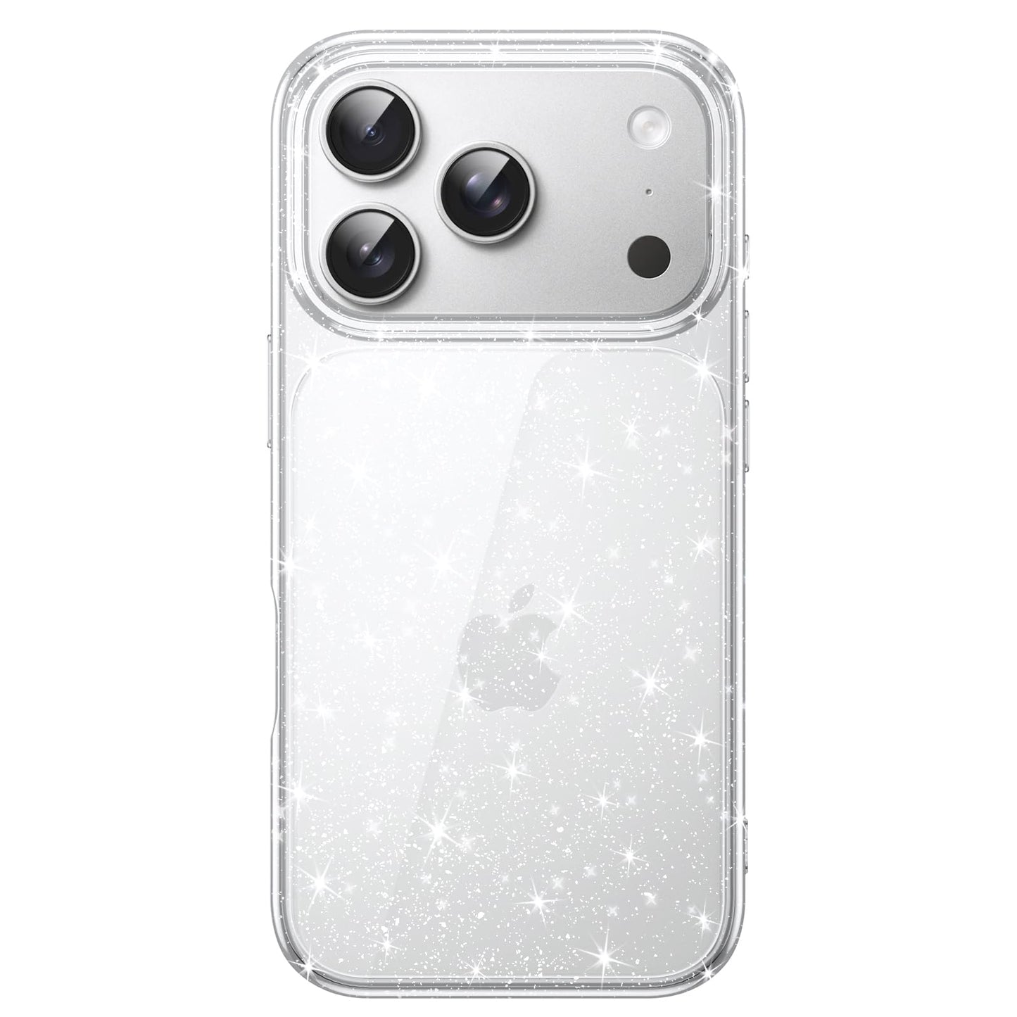 JETech Glitter Case for iPhone 17 Pro 6.3-Inch, Bling Sparkle Shockproof Phone Bumper Cover, Cute Sparkly for Women and Girls (C