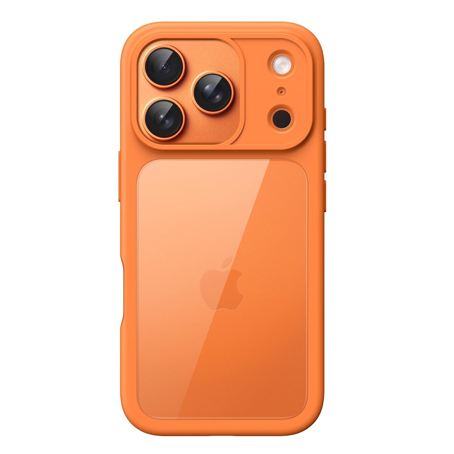 JETech Case for iPhone 17 Pro 6.3-Inch, Shockproof Phone Bumper Cover, Solid Color Matte TPU Frame, Anti-Scratch Clear Back (Ora