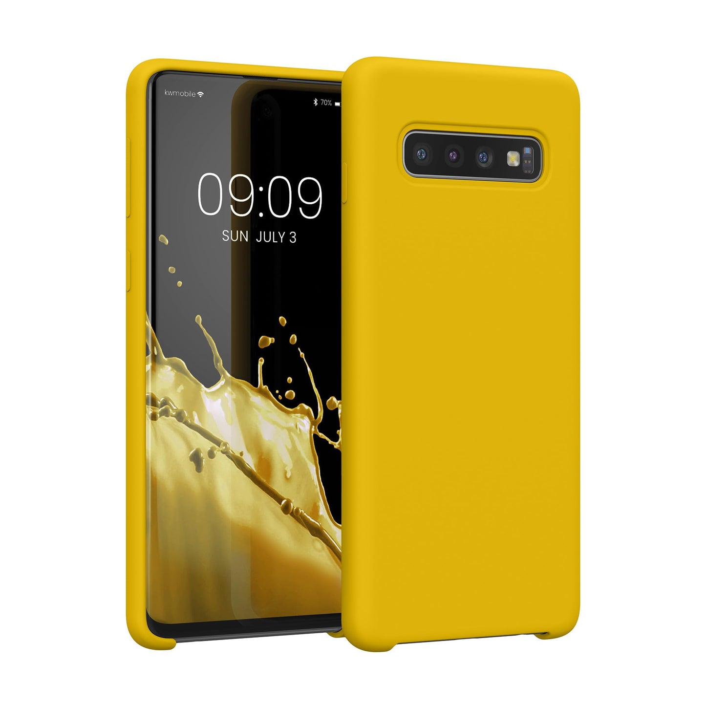 kwmobile Case Compatible with Samsung Galaxy S10 Case - TPU Silicone Phone Cover with Soft Finish - Radiant Yellow