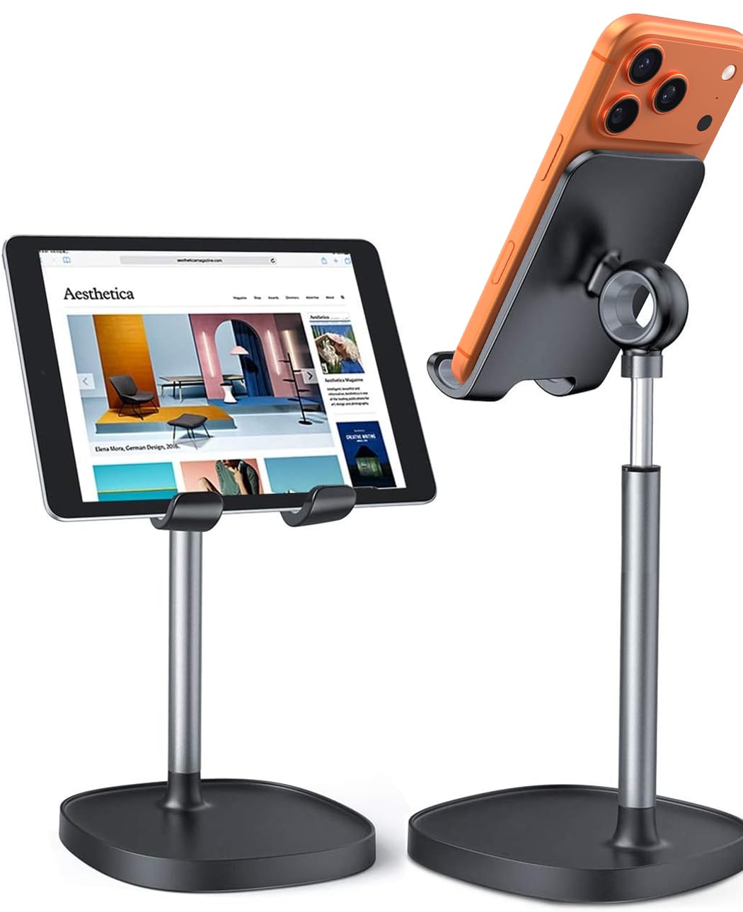 LISEN Cell Phone Stand Adjustable for iPhone Phone Holder for Desk, Office Desk Accessories Computer PC for iPhone Stand Gaming