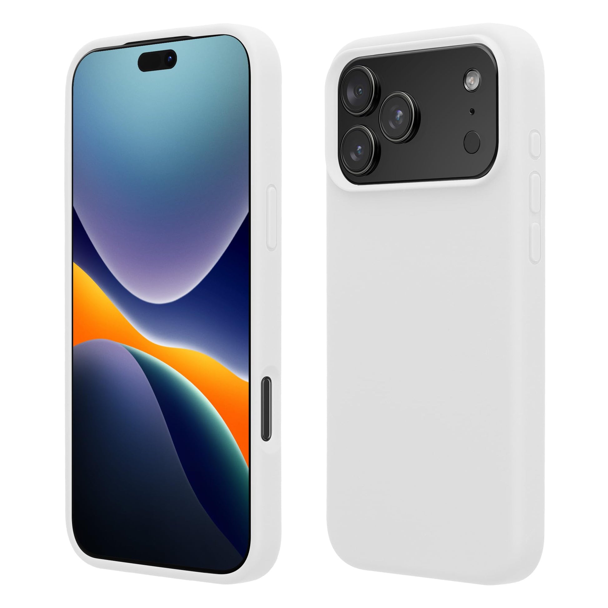 kwmobile Case Compatible with Apple iPhone 17 Pro Max Case - TPU Silicone Phone Cover with Soft Finish - White