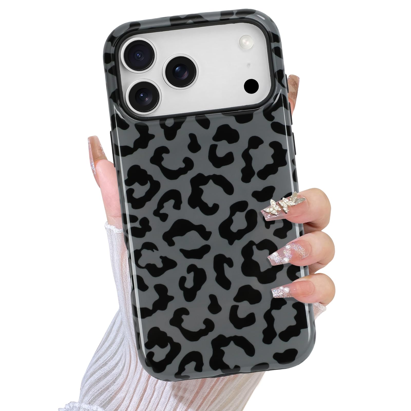 TEAUGHT Compatible with iPhone 17 Pro Max Case Support for MagSafe Cute Pattern Leopard Print Cheetah Camera Protection Shockpro