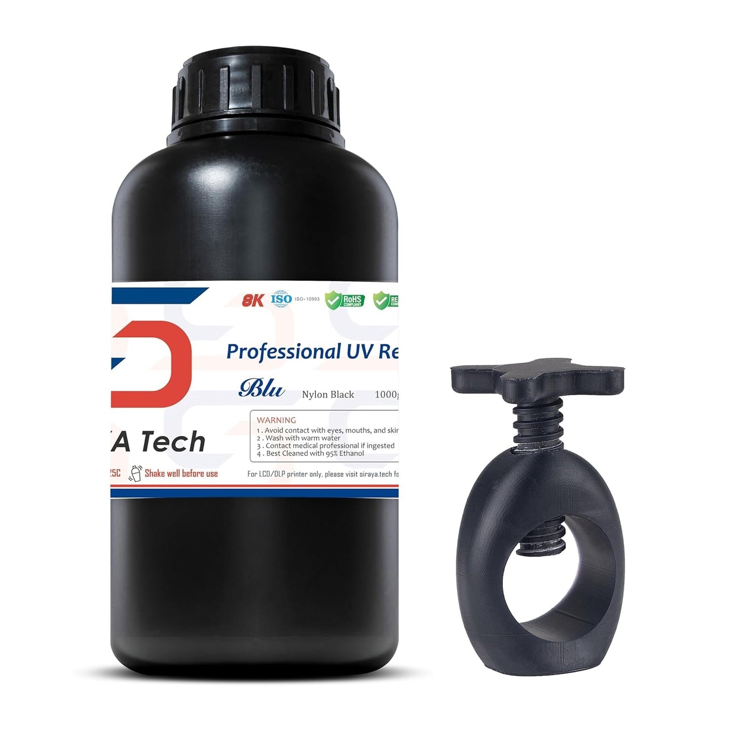 Siraya Tech Blu Nylon 3D Printer Resin Nylon-Like Strong and Precise High-Resolution 405nm UV-Curing Rapid Resin for LCD DLP 3D