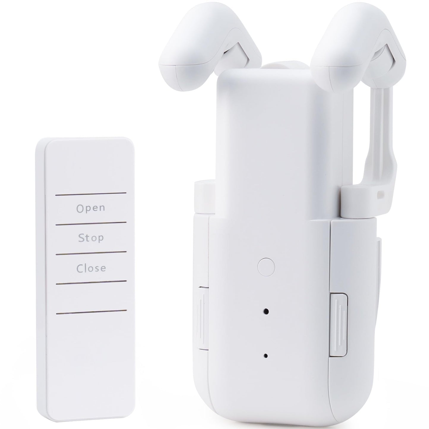 Takkicept Automatic Curtain Opener Electric: Smart Remote Control Closer|Long-Lasting Battery/Type-C|No Drill for 8-40mm Roman R