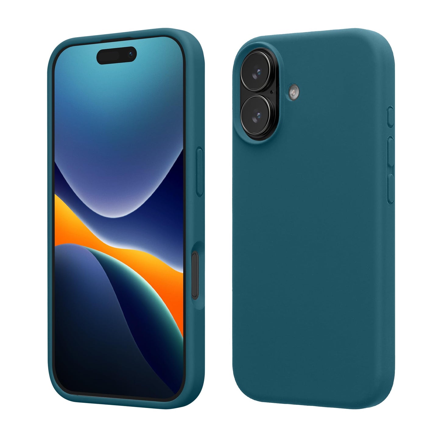 kwmobile Case Compatible with Apple iPhone 17 Case - TPU Silicone Phone Cover with Soft Finish - Teal Matte