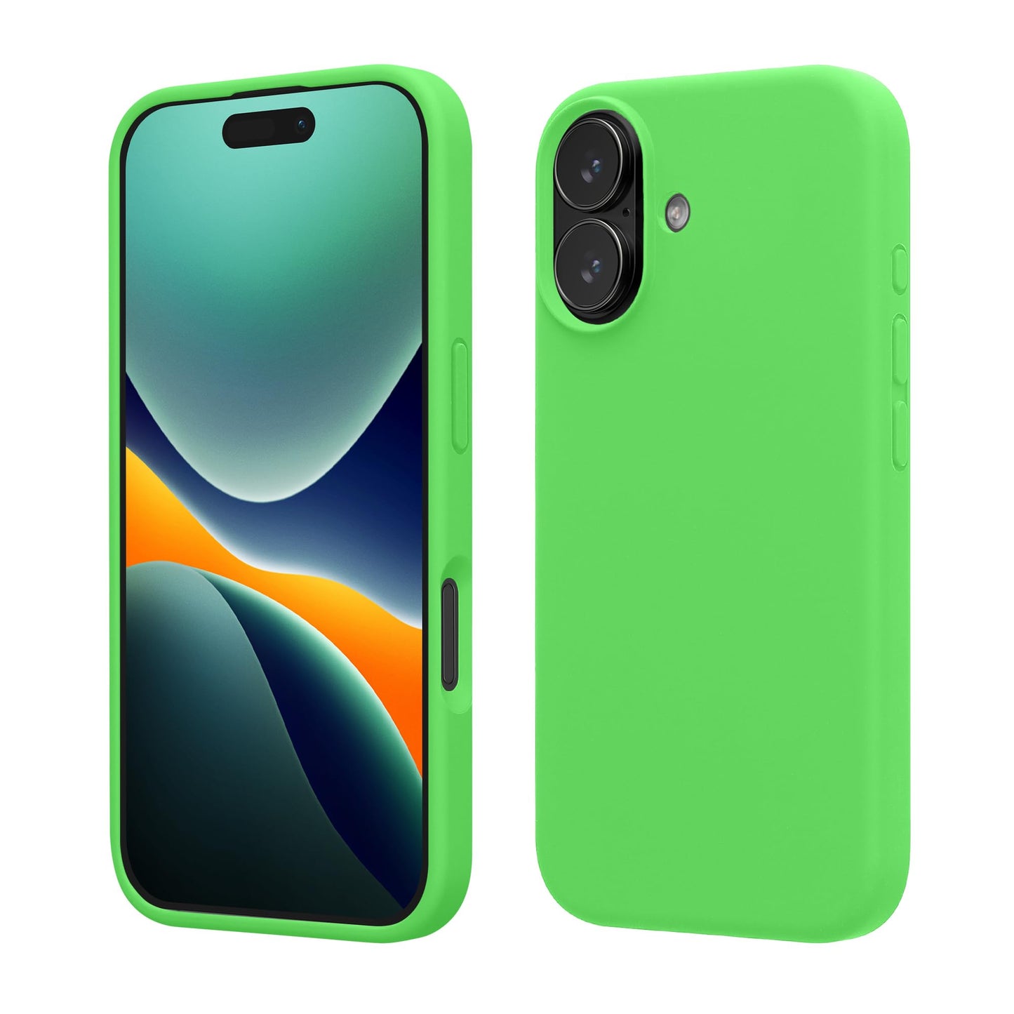 kwmobile Case Compatible with Apple iPhone 17 Case - TPU Silicone Phone Cover with Soft Finish - Lime Green