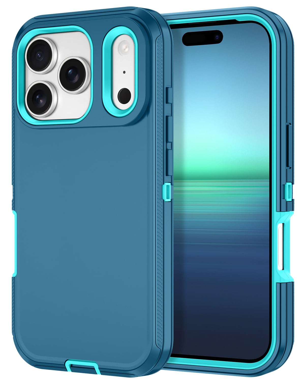 I-HONVA for iPhone 17 Pro Max Case Shockproof Dust/Drop Proof 3-Layer Full Body Protection [Without Screen Protector] Rugged Hea