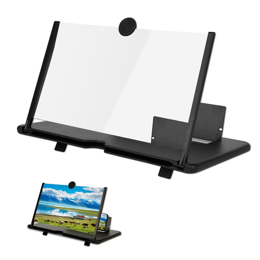 12  Screen Magnifier for Cell Phone, 3D HD Magnifier Projector Screen Enlarger for Movies, Foldable Design with Screen Amplifier