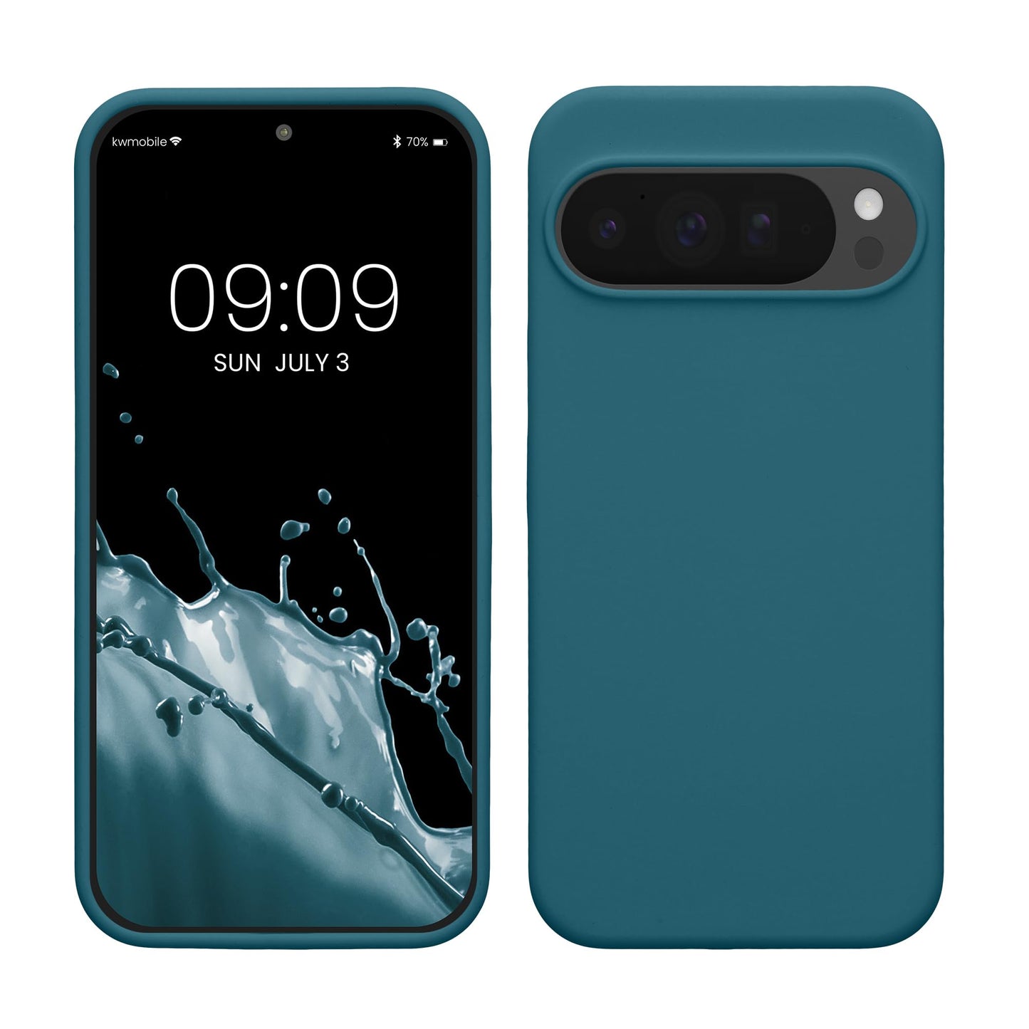kwmobile Case Compatible with Google Pixel 10 Pro XL Case - TPU Silicone Phone Cover with Soft Finish - Teal Matte