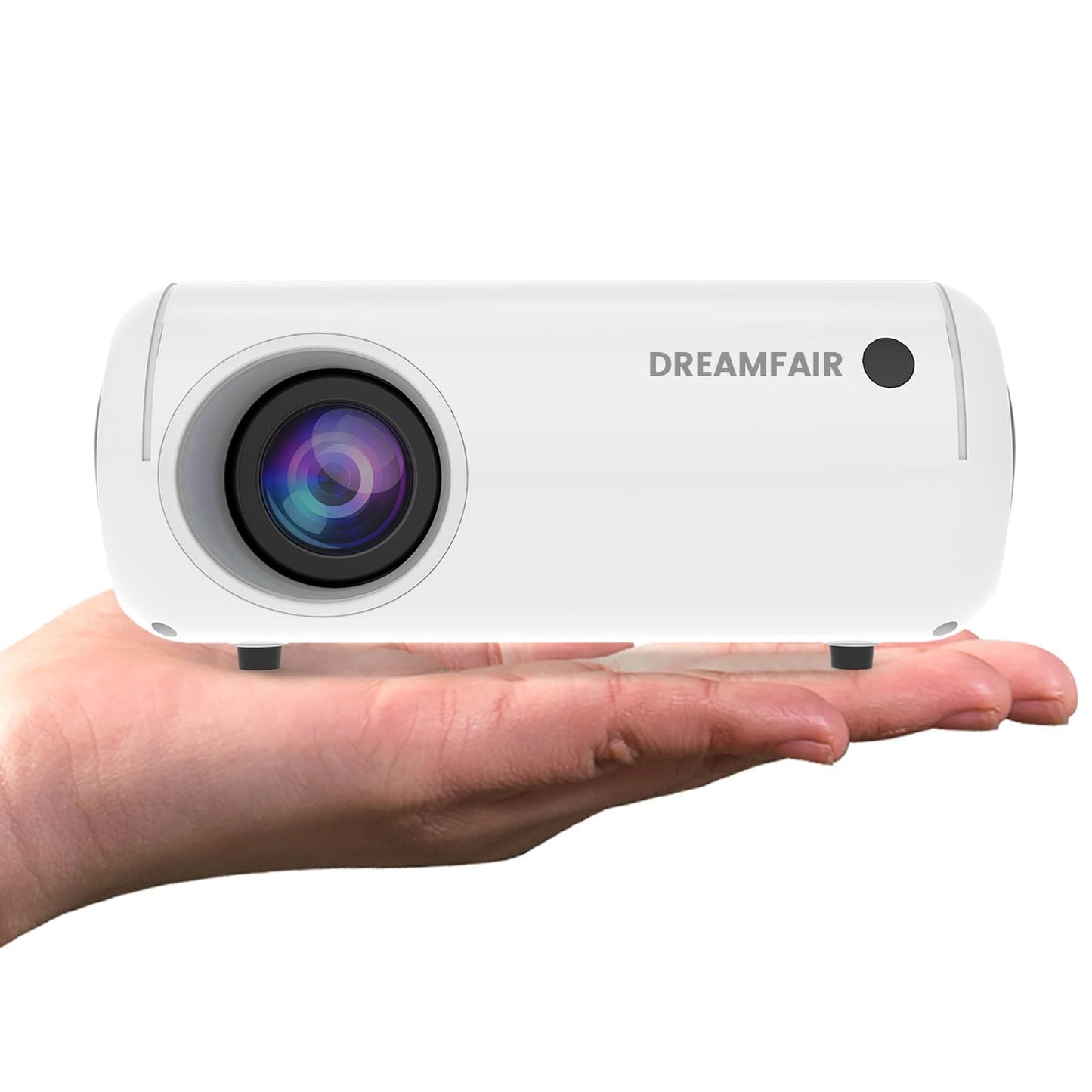 Mini Projector with Bult-in Speaker, 150ANSI Support 1080P, Auto Keystone Correction, 26-120 Projection Screen, Portable Video P