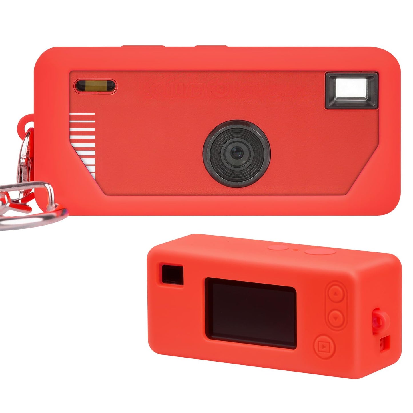 Silicone Case for Kodak CHARMERA Keychain Digital Camera Blind Box, Photo Mini Keychain Camera Sleeve with Precise Cutouts & Scr