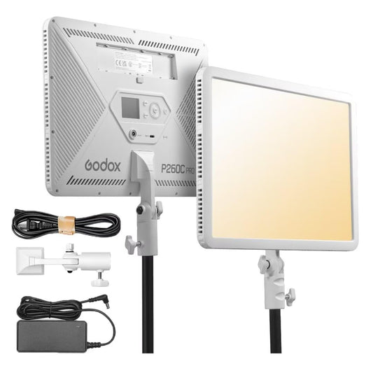 Godox P260C Pro LED Video Panel Light 45W Bi-Color 2800K- 6500K with NFC Automatic Pairing and APP Control