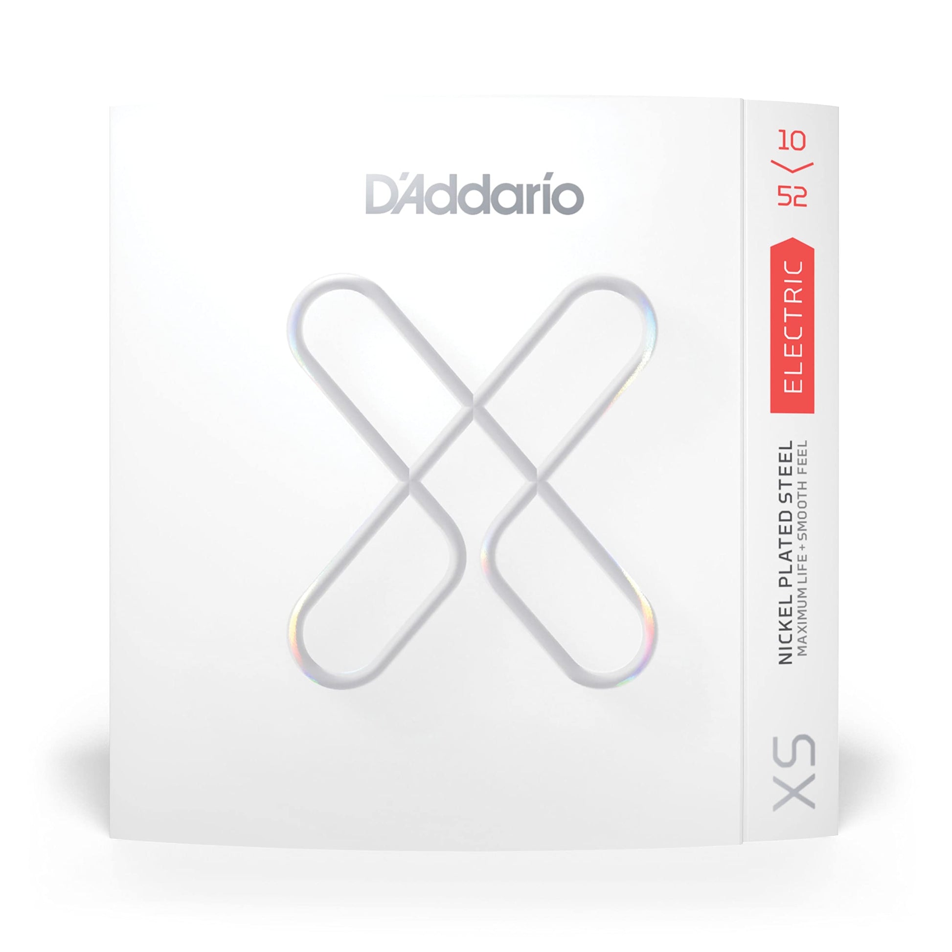 DAddario Electric Guitar Strings, XS Nickel Coated, XSE1052, Light Top/Heavy Bottom Gauge 10-52, 6-String Set, Pack of 1