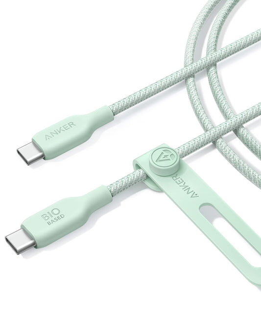 Anker USB C Cable, 240W Bio-Braided Type C Fast Charge Cord for iPhone 17 Series, MacBook Pro 2020, iPad Pro,and More(USB 2.0, 6
