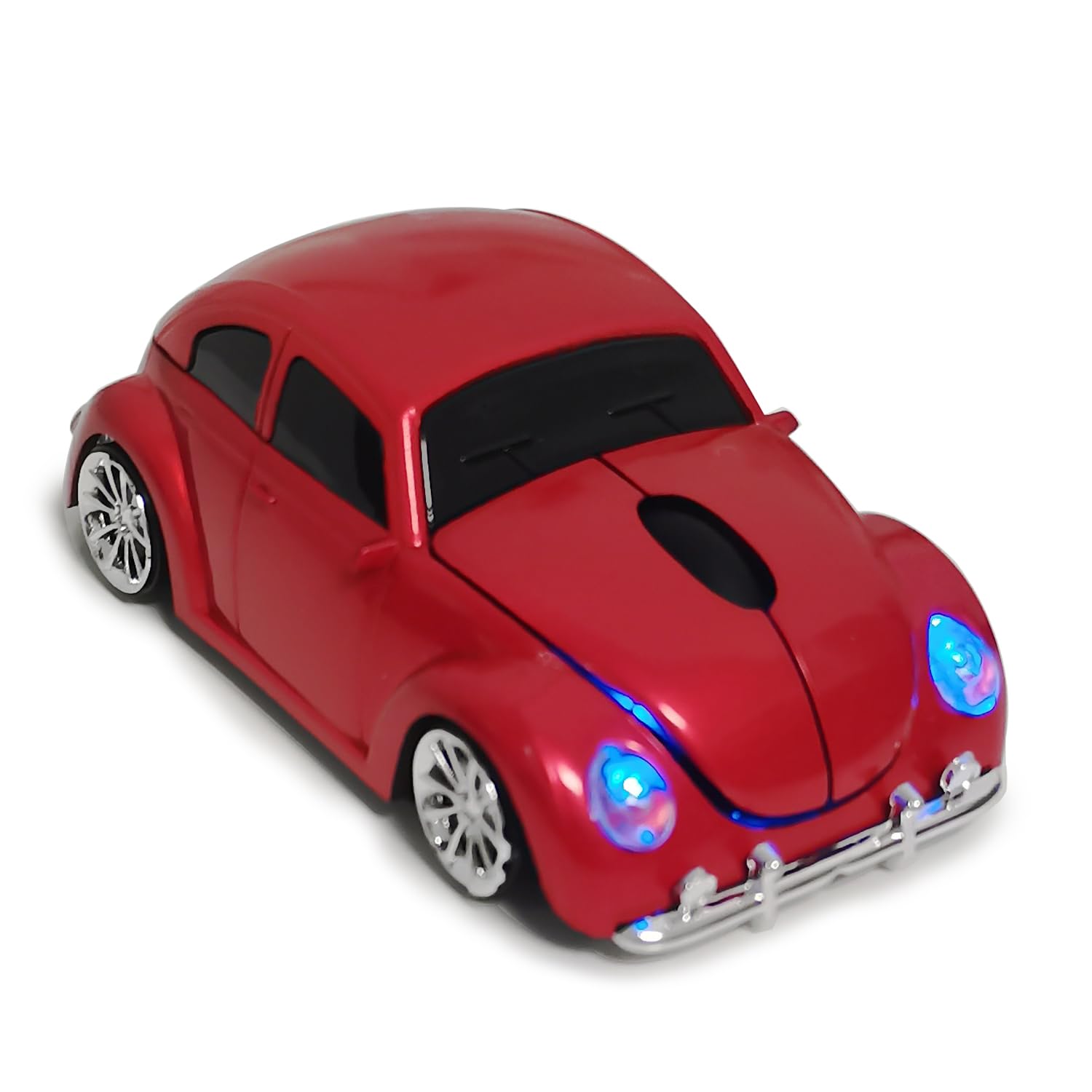 WUQIDA Wireless Car Mouse, Funny Car Shaped Mouse 2.4GHz Optical Wireless Mice for Computer PC Notebook Laptop (Red)