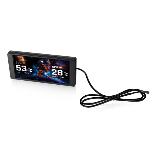 Thermaltake 6.0 Inch LCD Screen Kit; 1480x720p; TTRGBPlus 3.0 Supported; Type-C to USB (9-Pin); Standalone; Black; AC-079-OO1NAN