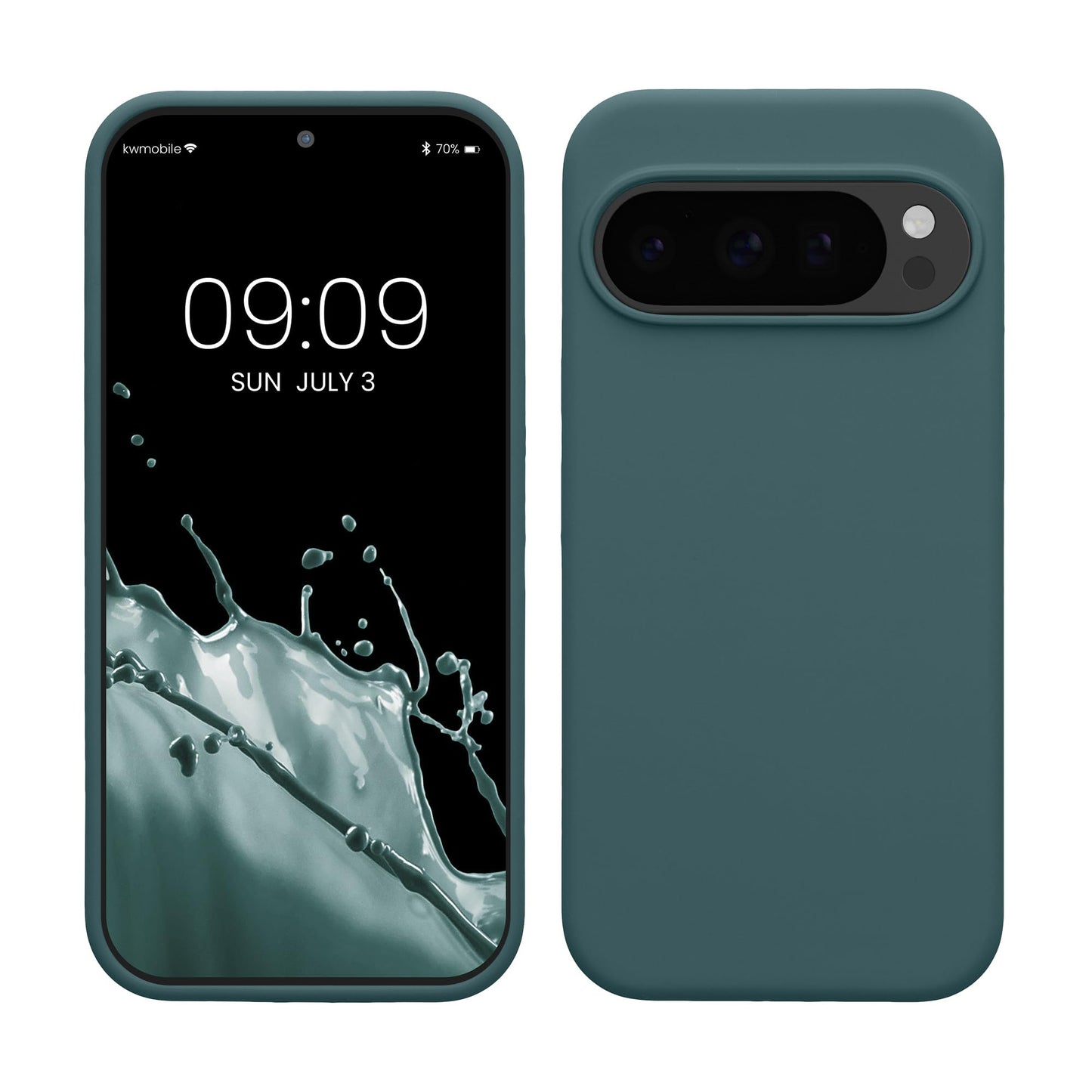 kwmobile Case Compatible with Google Pixel 10 / Pixel 10 Pro Case - TPU Silicone Phone Cover with Soft Finish - Arctic Night